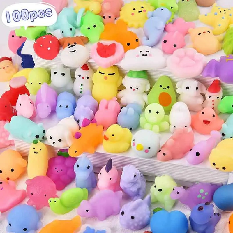 Juguetes blandos Mochi: pelota antiestrés con dibujos kawaii | Divertidos obsequios para fiestas para niños y adultos