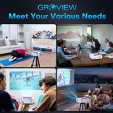 Full HD 1080P WiFi Bluetooth Projector with 300" Display and Built-in Speakers