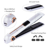 Portable Wireless Hair Straightener with USB Charging – 3 Temperature Settings & Power Bank Function