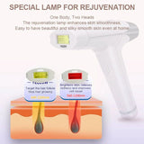 2-in-1 IPL Laser Hair Removal Device - Permanent At-Home Hair Remover for Face & Body