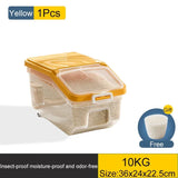 10KG Kitchen Rice Storage Container with Lid – Airtight Cereal Dispenser & Dry Food Organizer