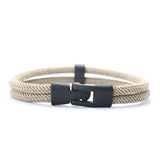 Nueva pulsera de hilo rojo de la suerte para hombre, pulsera de cadena de cordón de nailon de dos capas, accesorios geniales para motociclistas, regalo para novio Erkek Bileklik