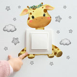 Cute Animal Wall Stickers – Removable PVC Decals for Kids' Rooms, Nursery & Home Decor