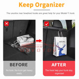 Rear Headrest Hooks for Tesla Model Y | Car Seat Back Bag & Trunk Organizer Hangers