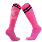 Calcetines de fútbol de compresión elásticos: calcetines deportivos transpirables hasta la rodilla para hombres, mujeres y niños