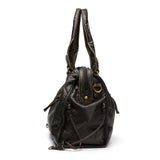 Bolso de mano vintage de gran capacidad para mujer: bolso de mano de piel sintética suave, bolso retro para hombro y bandolera