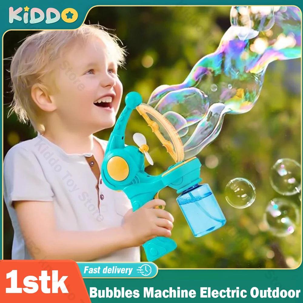 Electric Bubble Gun for Kids - Automatic Bubble Blower Machine for Outdoor Parties
