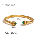 Classic Gold-Plated Stainless Steel Snake Chain Bracelet for Women
