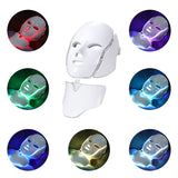 7-Color LED Facial & Neck Light Therapy Mask – Anti-Aging Skin Rejuvenation Device