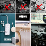 Adhesive Cable Organizer Clips - Cord Management for Desk & Home Office