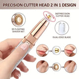 2-in-1 Rechargeable Nose, Ear, and Eyebrow Hair Trimmer with LED Light