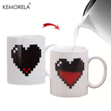 Ceramic Mug – Peach Heart Design, Perfect Valentine’s Gift