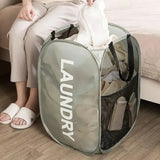 Foldable Large Capacity Mesh Laundry Basket – Portable & Breathable Clothes Hamper