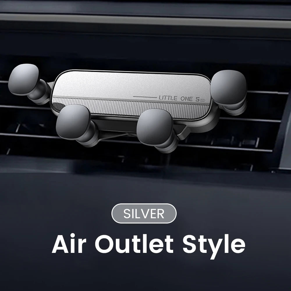 Soporte para teléfono de coche Gravity: soporte con clip para rejilla de ventilación para teléfonos inteligentes
