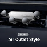 Soporte para teléfono de coche Gravity: soporte con clip para rejilla de ventilación para teléfonos inteligentes