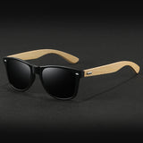 Fashion Bamboo Wood Vintage Oval Sunglasses - UV400 Protection for Outdoor Adventures