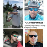 Gafas de sol polarizadas para pesca para hombre con cadena para gafas: máxima protección UV400 para aventuras al aire libre