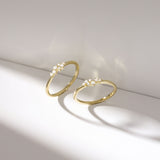 Alianza de boda Trumium de 1,5 mm con circonita cúbica bañada en oro de 14 quilates en plata de ley 925: anillo de compromiso delicado y apilable para mujer