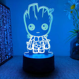 3D Illusion LED Night Light with Touch Control and Color Changing Modes