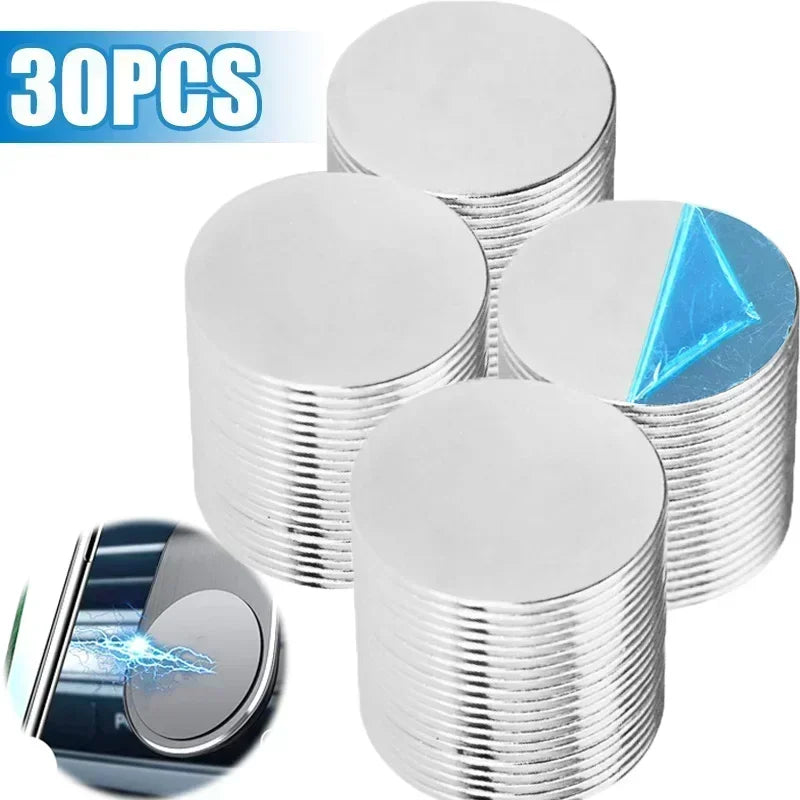 Placas metálicas magnéticas resistentes para soportes magnéticos de teléfono: adhesivas y de ajuste universal