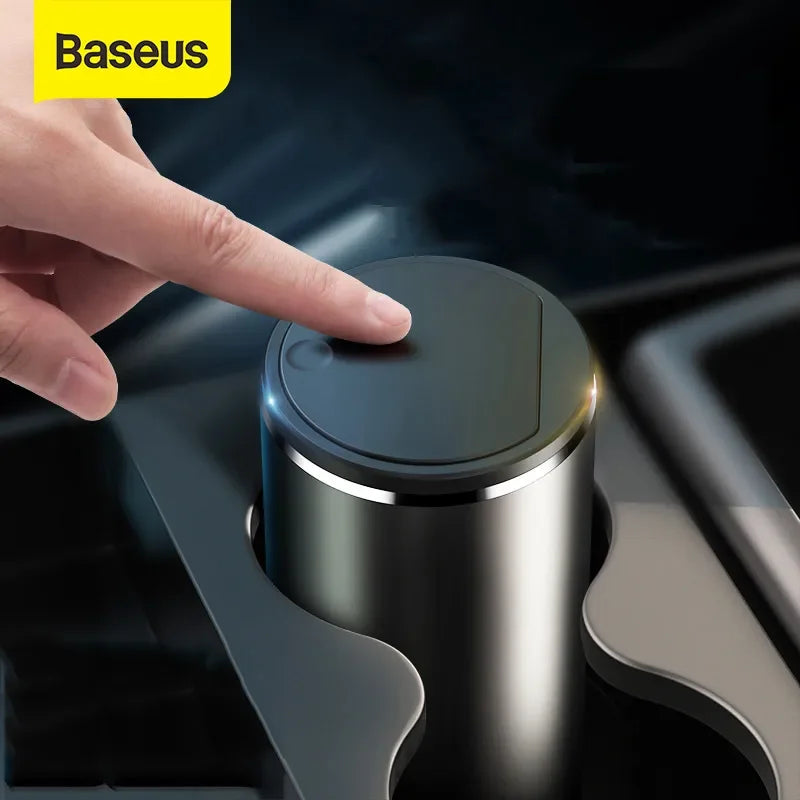 Baseus Car Trash Bin – Sleek & Compact Alloy Garbage Can for Cars & Desktops