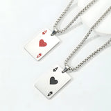 Unisex Hip Hop Square Pendant Necklace – Stainless Steel Streetwear Jewelry