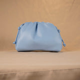 Women's PU Leather Dumpling Shoulder Bag – Elegant Ruched Crossbody & Clutch Handbag