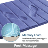 Alfombrilla de baño de espuma viscoelástica superabsorbente: alfombra antideslizante para ducha y bañera