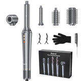 5-in-1 Professional Hair Styler - Curling Iron, Hot Air Brush & Hair Dryer with Ionic Technology