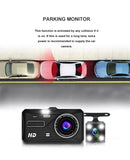 4.0 Inch Full HD Car Dashcam with Front and Rear Cameras – Night Vision, G-Sensor, and Loop Recording