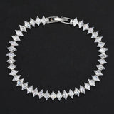 Geometric Charm Bracelet with Cubic Zirconia for Women