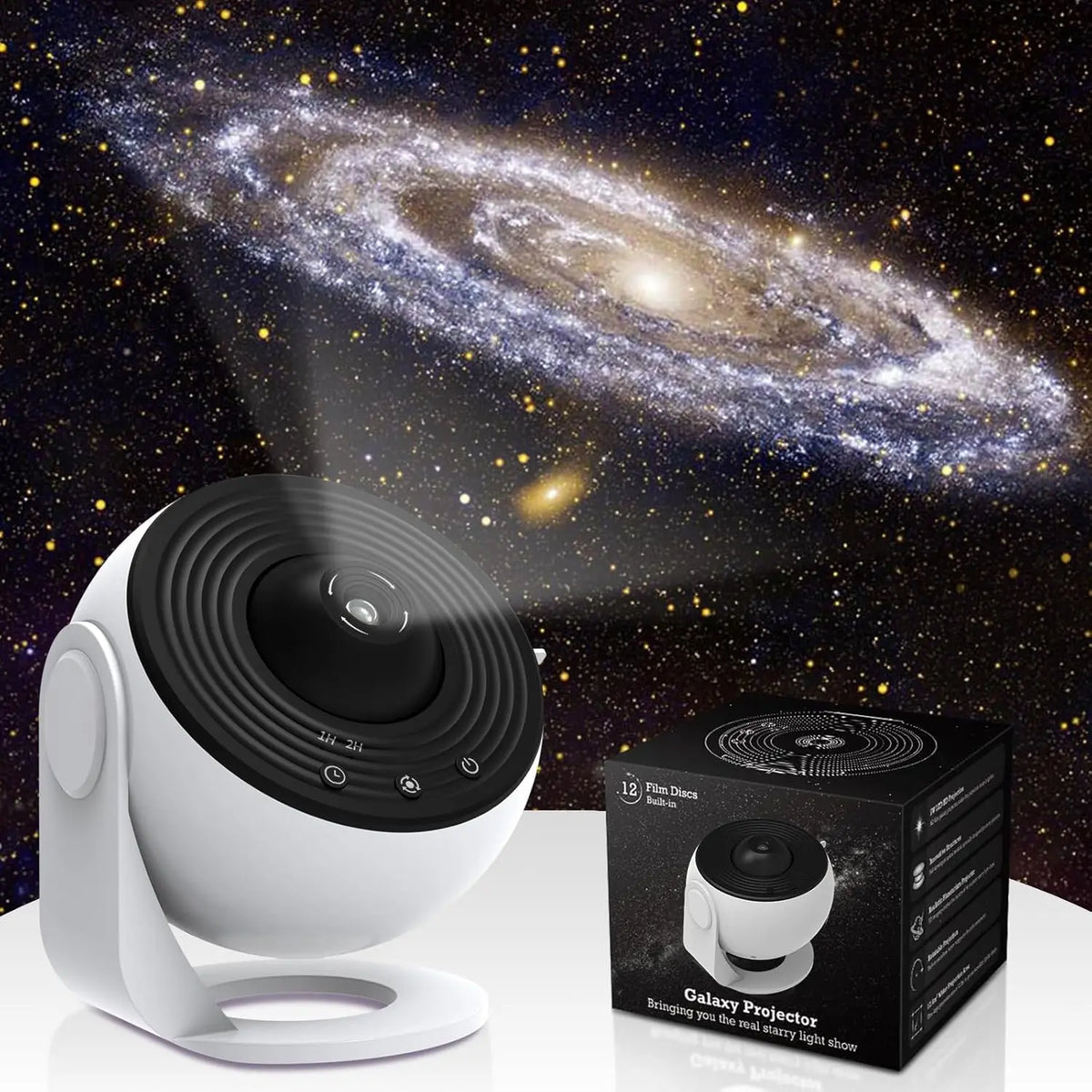 13-in-1 Galaxy Star Projector with HD Planetarium Slides and 360° Rotation