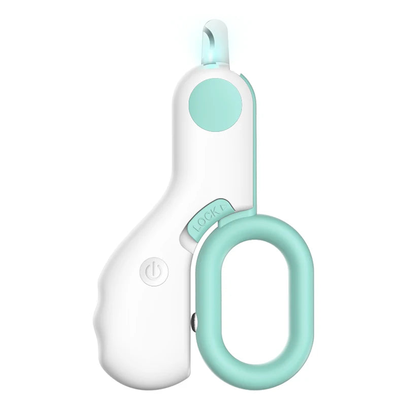 Professional LED Pet Nail Clipper with Safety Lock for Dogs & Cats