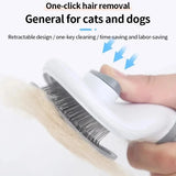 Self-Cleaning Pet Grooming Brush – Dematting Comb for Dogs & Cats