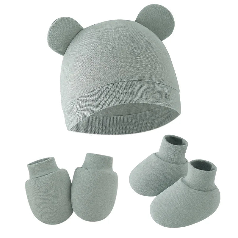 Adorable conjunto de gorro, guantes y calcetines para recién nacidos: regalo perfecto para bebés y accesorios de fotografía