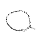 925 Sterling Silver Geometric Charm Bracelet for Women