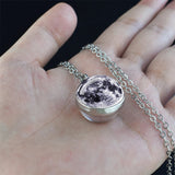Trendy Glass Ball Pendant Necklace – Unisex Zinc Alloy Chain Link Design