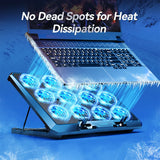 COOLCOLD Laptop Cooling Pad – 12 Quiet Fans, 12-17.3 Inch Gaming Laptop Cooler with Dual USB & Phone Holder