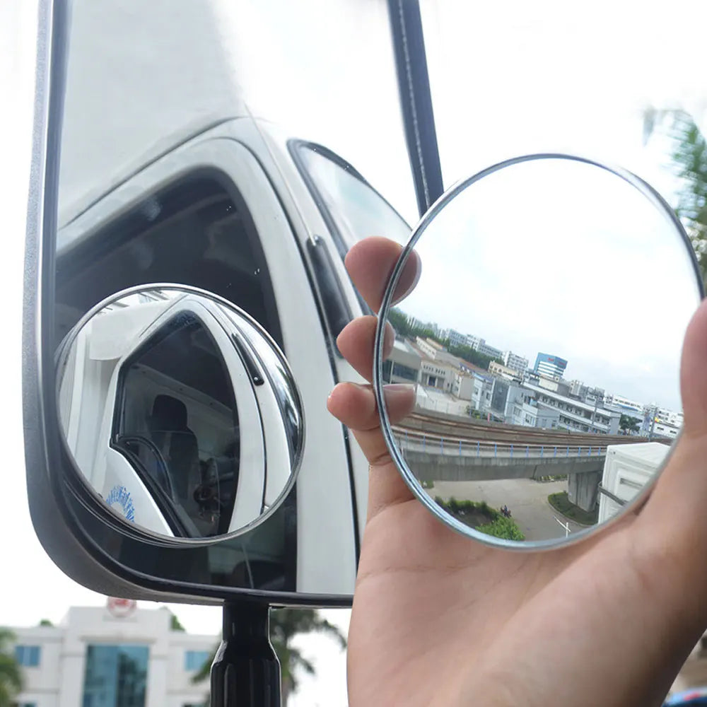 1 espejo retrovisor convexo redondo para puntos ciegos, gran angular para automóviles y camiones