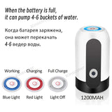 Bomba de agua potable automática portátil con interruptor y carga USB Mini dispensador de agua eléctrico para botella universal de 5 galones