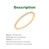 Elegant 18K Gold-Plated Stackable Eternity Ring Set – Minimalist & Timeless Jewelry