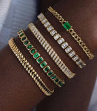 Elegant Cubic Zirconia Tennis Chain Bracelet for Women