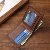 Slim RFID Blocking Bifold Wallet for Men – Minimalist PU Leather Money Clip Card Holder