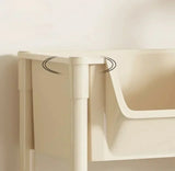 Estantería de almacenamiento con ruedas de varios niveles: estantería móvil y organizador para cocina, baño y hogar 