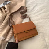 Women's Flap Crossbody Shoulder Bag – Small Trendy TPU Handbag with Wide Strap