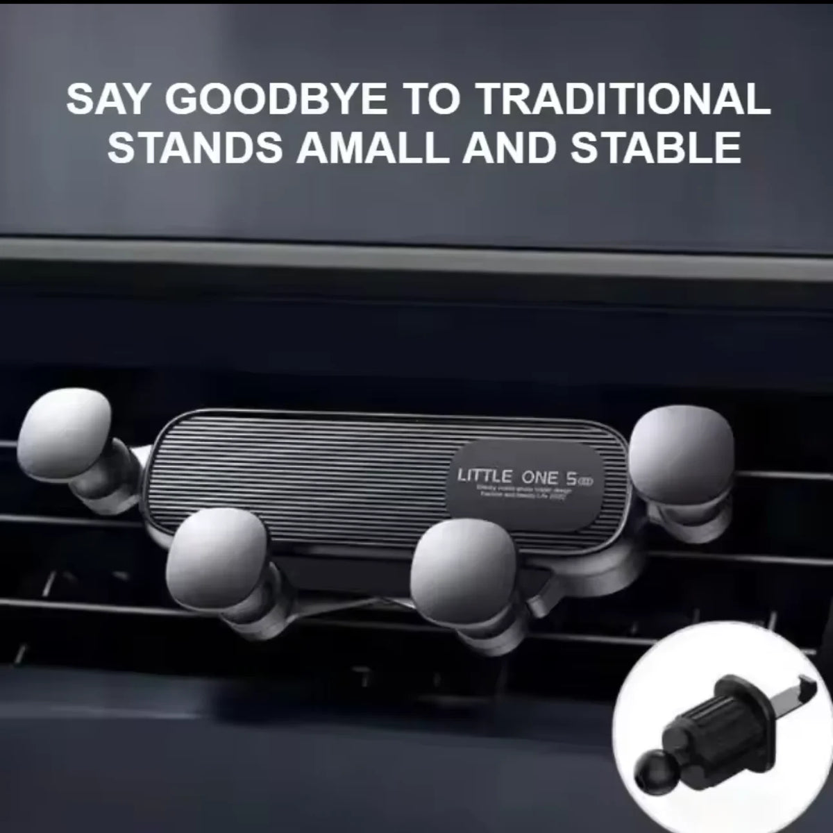 Soporte universal para teléfono en el coche: soporte para rejilla de ventilación con agarre ajustable y bloqueo seguro
