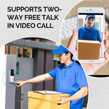 Timbre con video inteligente WiFi de 1080P con visión nocturna y audio bidireccional (tarjeta SD de 64 GB incluida)