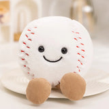Sports Plush Ball Set - Adorable Stuffed Football, Basketball & Baseball Pillow Toys