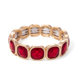Gold Crystal Beaded Bohemian Elastic Bracelet for Women