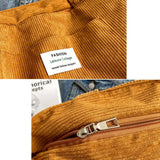 Autumn Winter Corduroy Shoulder Tote Bag – Fashionable Large Capacity Handbag for Women
